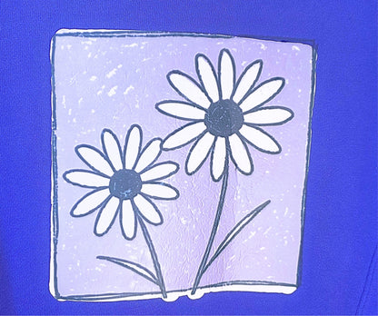 Pastel Frame Daisy Crew – Girls/Boys Cozy Sweatshirt