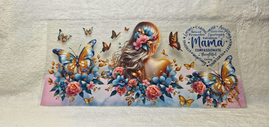 UV DTF Transfer - 16oz Cup Wrap - Butterfly Mama