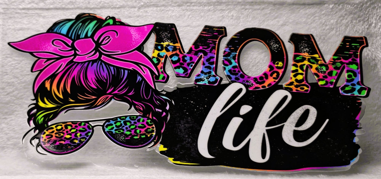 UV DTF Transfer - 16oz Cup Wrap - Mom Life