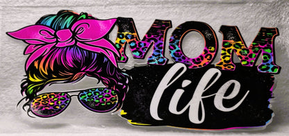 UV DTF Transfer - 16oz Cup Wrap - Mom Life